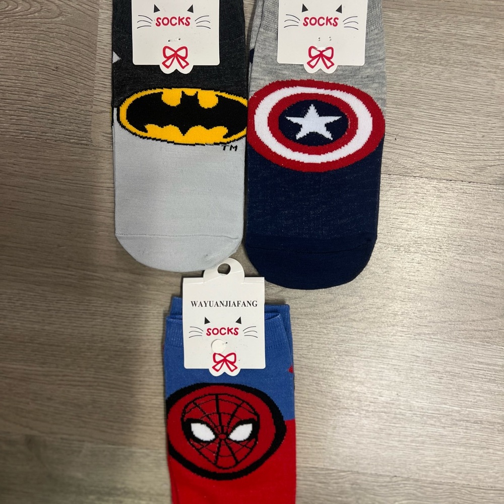 Superhero Themed Socks Set